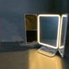 Trifold Makeup Mirror With Light 68 LED Vanity Mirrors 10X Magnifying 180Rotation - Image 6