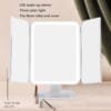 Trifold Makeup Mirror With Light 68 LED Vanity Mirrors 10X Magnifying 180Rotation - Image 4