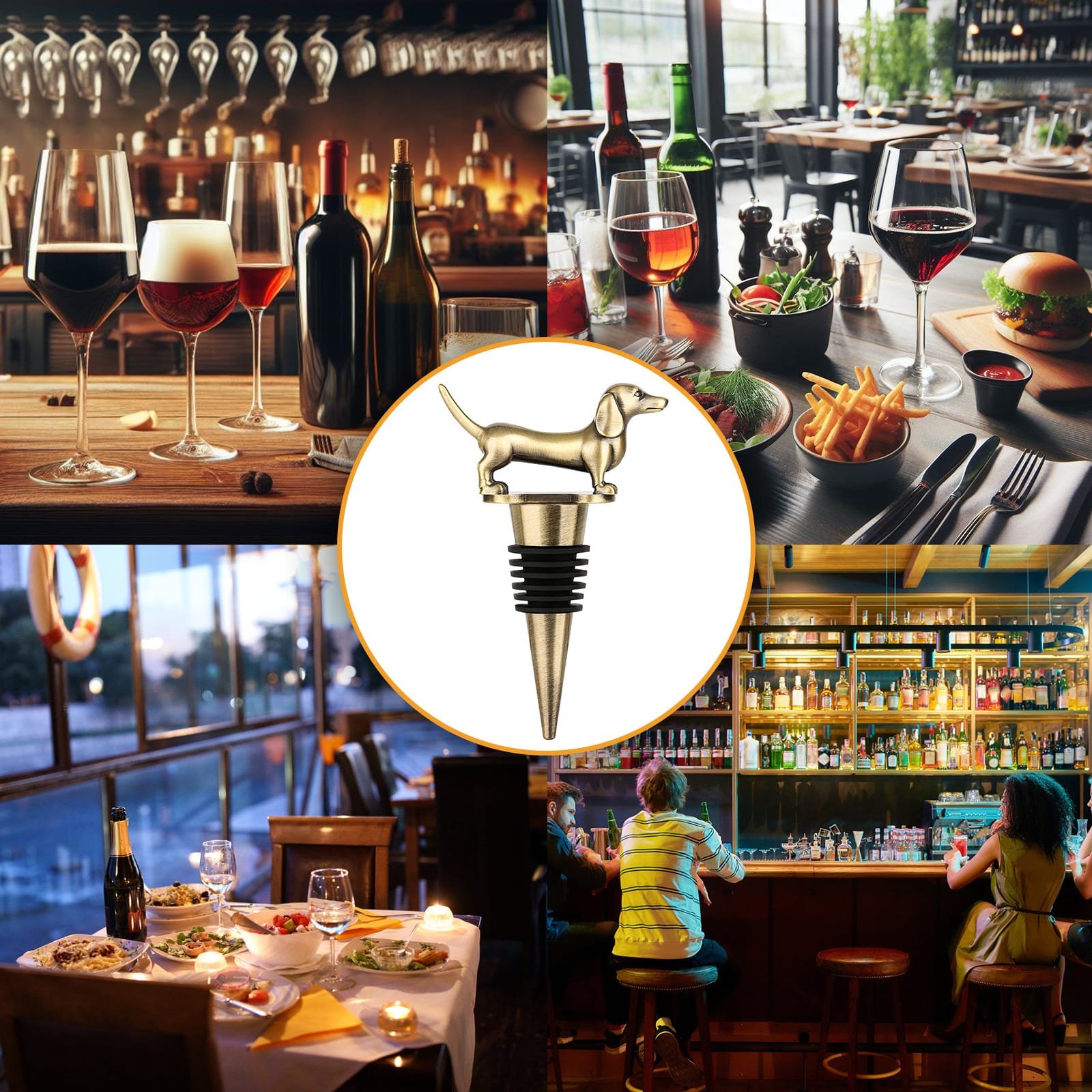 A Dachshund-shaped Red Wine Stopper, A Household Wine Champagne Stopper, An Interesting Dachshund Dog Wine Stopper, Suitable For Men And Women's Birthday Gifts, Halloween, Christmas, Father's Day, Mot - Image 4