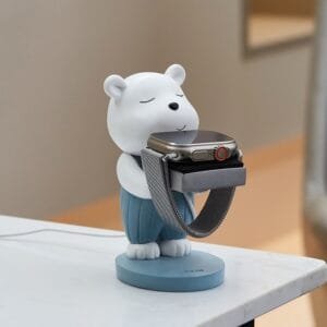 Wowu Original Design Bear Watch Charger Bracket Cartoon Ornaments Anti-lost Storage Bedside Table Desk