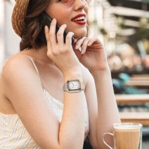 Liquid Silicone Strap With Stainless Steel Frame Shell Set