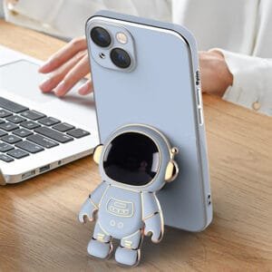 iPhone 3D Astronaut Phone Case Anti-Drop Electroplating Bracket