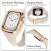 Liquid Silicone Strap With Stainless Steel Frame Shell Set - Image 4