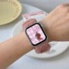 Suitable For 5678910 Generation 42mm 46mm Teddy Plush Elastic Hair Ring Watch Strap - Image 7