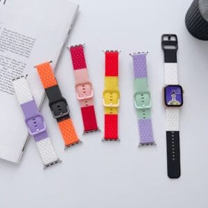 Replaceable Watch Two-tone Leather Strap