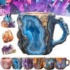 400ml Resin Mineral Crystal Coffee Mugs With Handles Elegant Fake Mineral Crystal Cup For Workplace Home Decor Christmas Gift Kitchen Gadgets - Image 2