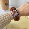 Suitable For 5678910 Generation 42mm 46mm Teddy Plush Elastic Hair Ring Watch Strap - Image 4